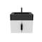Castello Usa Nile 24-inch White Vanity Set with Black Top and Black Handles CB-MC-24W-BL-2053-BL - alternate 2